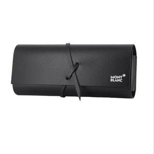 Mont Blanc Original Sunglasses / Eyeglasses Leather Black Case & Cloth